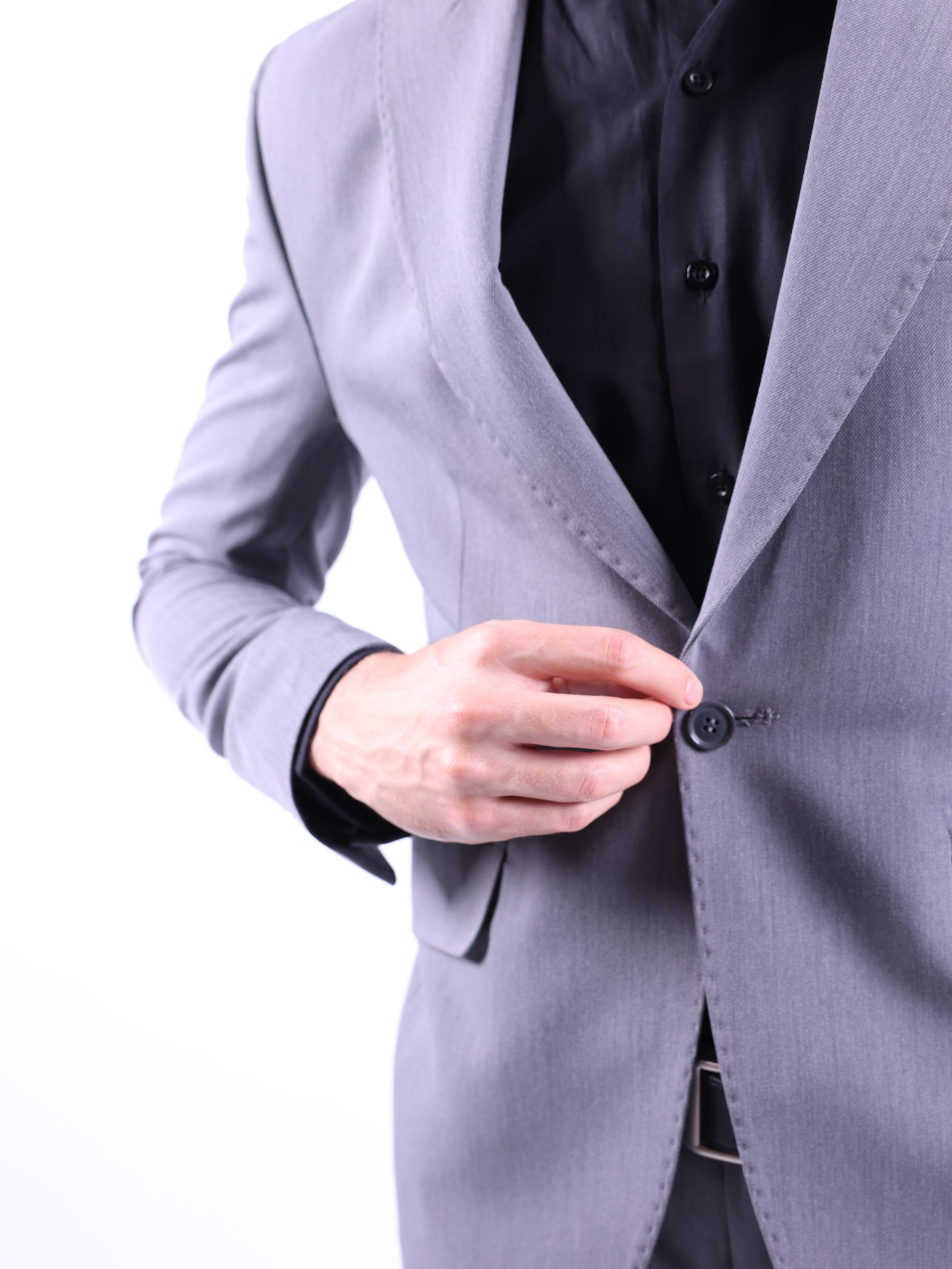 Dark Grey Lycra Formal Suit - Image 10