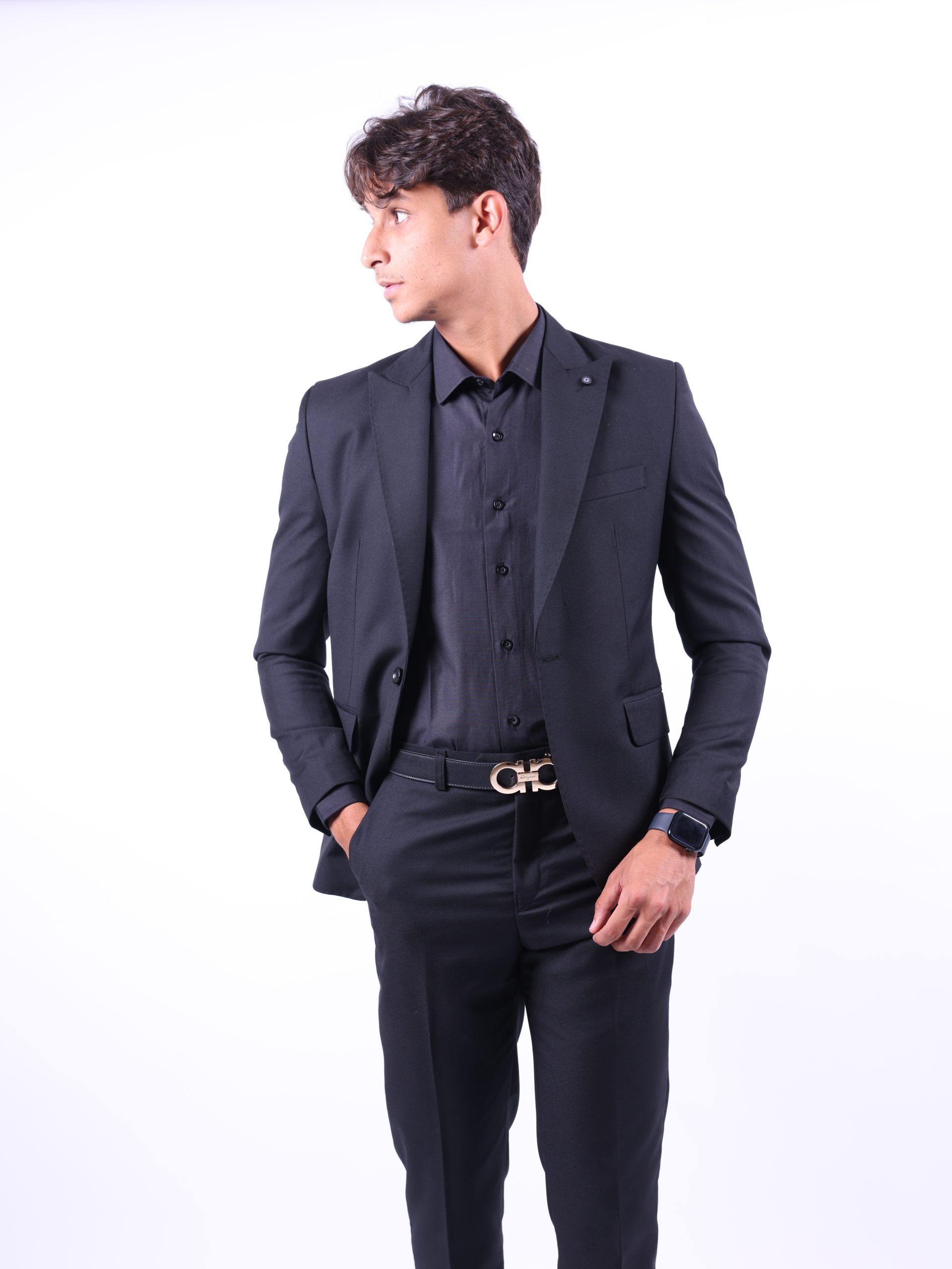 Golden Black Formal Suit